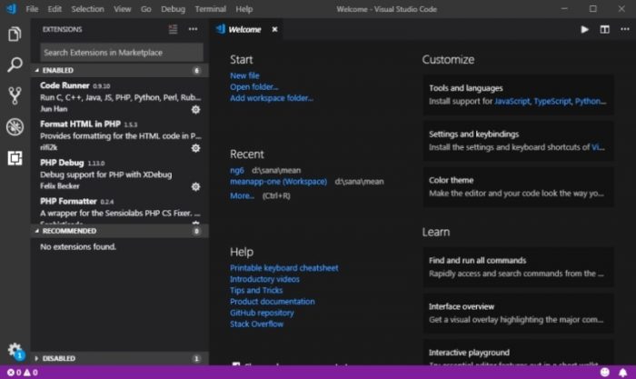 Visual Studio Code: one of the top PHP Editors