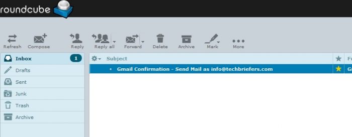 Confirm mail to receive mails from domain mails in Gmail account