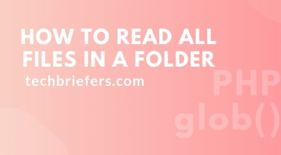 How to read all files in a folder | PHP glob | Techbriefers