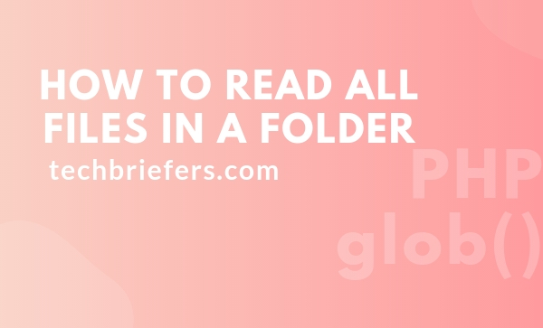 How to read all files in a folder | PHP glob | Techbriefers