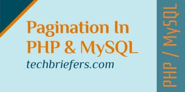 How to create pagination in PHP and MySQL - complete code