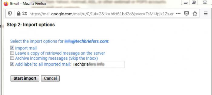 Import domain mails to Gmail