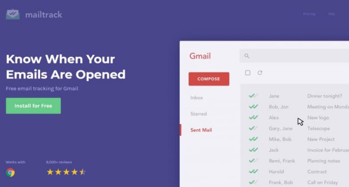 install mailtrack to track gmail mails sent and recieved or not