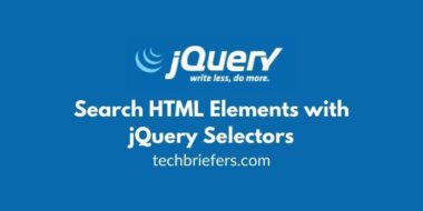JQuery Tutorial #5: Search HTML Elements with jQuery Selectors