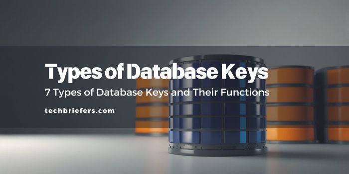 types of database keys in a database