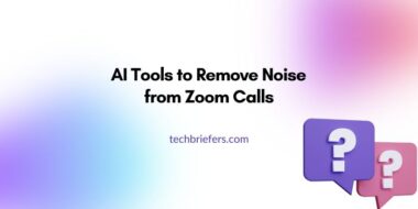 AI noise removal tools to clear background noise from Zoom calls
