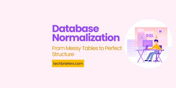Database normalization step-by-step with examples. Learn 1NF, 2NF, and 3NF